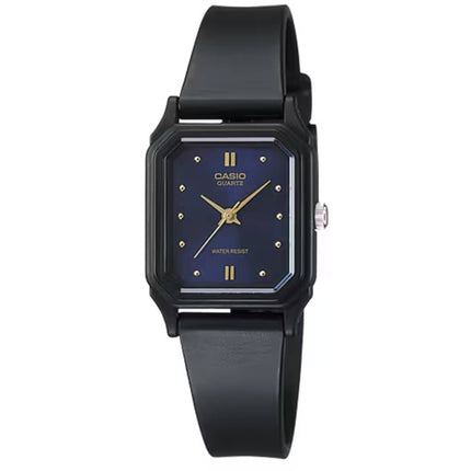Casio Women’s Watch - Analog Blue Dial Black Resin Case Strap | LQ-142E-2A ,