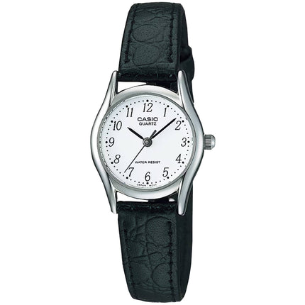 Casio Women’s Watch - Quartz White Dial Black Leather Strap | LTP-1094E-7BRDF ,