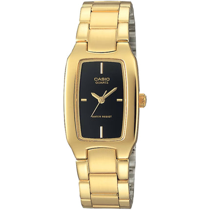 Casio Women’s Watch - Quartz Black Dial Yellow Gold Bracelet | LTP-1165N-1C-NOBX-EW ,