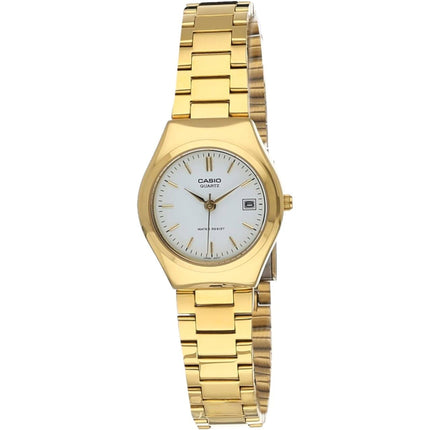 Casio Women’s Watch - Quartz White Dial Yellow Gold Bracelet | LTP-1170N-7A ,