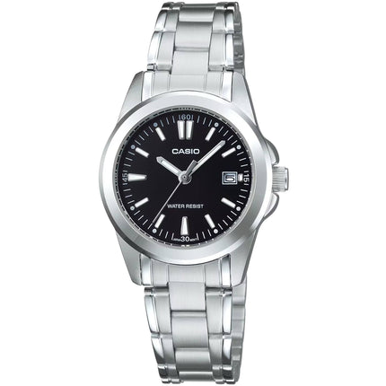Casio Women’s Watch - Quartz Black Dial Stainless Steel Bracelet | LTP-1215A-1A2D ,
