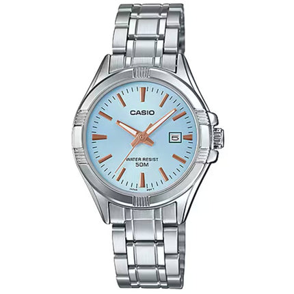 Casio Women’s Watch - Date Blue Dial Stainless Steel Bracelet | LTP-1308D-2AV ,