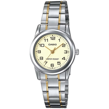 Casio Women’s Watch - Steel Case Champagne Dial Two Tone Bracelet | LTP-V001SG-9B ,