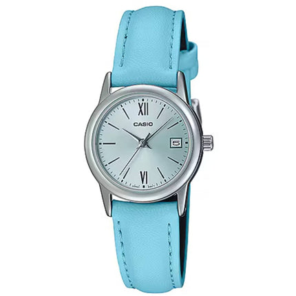 Casio Women’s Watch - Quartz Silver Tone Dial Light Blue Strap | LTP-V002L-2B3UDF ,