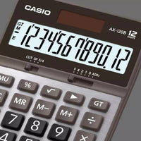 Casio Calculator - Dual Power 12-Digit Desktop Large Display | AX-120B-W ,