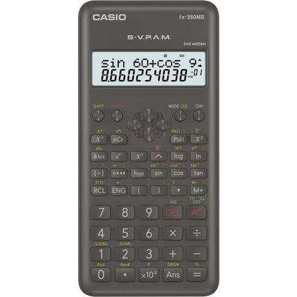 Casio Calculator - Plastic Keys Standard Scientific for School and Exams | FX-350MS-2 ,