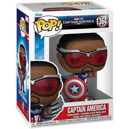 Funko Vinyl Figure - Pop! Marvel Studios Captain America BobbleHead | FU75990-EE ,