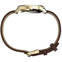 Timex Women's Watch - Easy Reader White MOP Dial Brown Leather Strap | TW2W157009J ,