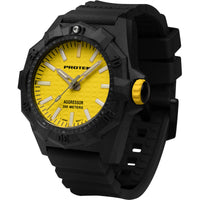 Protek Men's Watch - Aggressor Rotating Bezel Yellow Dial Black Rubber Strap | 4007 ,
