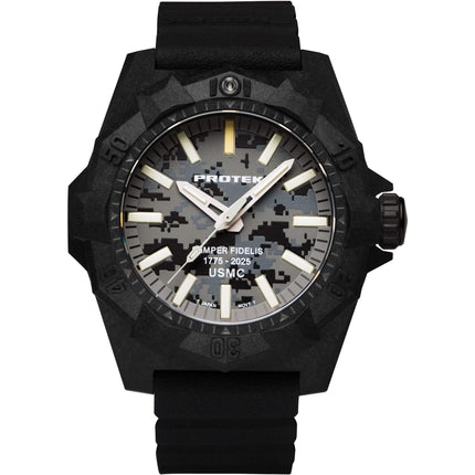 Protek Men's Watch - Aggressor USMC Grey Camouflage Dial Black Strap | 4109SFC ,