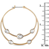 Swarovski Women's Hoop Earrings - Gaze Rose Gold Plated White Crystal | 5278286 ,