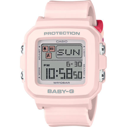 Casio Unisex Watch - Baby-G+Plus Alarm Pink Resin Strap Digital Dial | BGD10L-4 ,