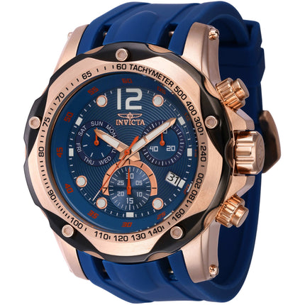 Invicta Men's Watch - Speedway Quartz Chronograph Blue Dial Silicone Strap | 40356 ,