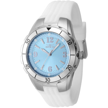 Invicta Women's Watch - Angel Quartz Light Blue Dial White Silicone Strap | 48848 ,