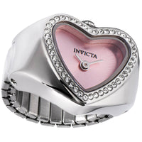 Invicta Women's Ring Watch - Angel Mini Pink Dial Crystal Bezel Steel | 49571 ,