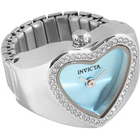 Invicta Women's Ring Watch - Angel Mini Light Blue Dial Crystal Steel | 49573 ,