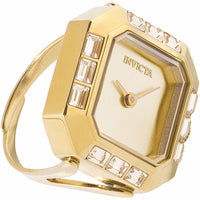 Invicta Women's Ring Watch - Angel Mini Yellow Gold Rectangular Crystal | 49585 ,