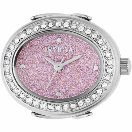 Invicta Women's Ring Watch - Mini Quartz Glitter Pink Dial Stainless Steel | 49595 ,