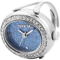 Invicta Women's Ring Watch - Mini Quartz Glitter Blue Dial Stainless Steel | 49596 ,