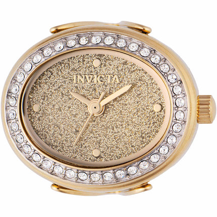 Invicta Women's Ring Watch - Mini Quartz Glitter Gold Tone Dial Steel | 49598 ,