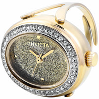Invicta Women's Ring Watch - Mini Quartz Glitter Gold Tone Dial Steel | 49598 ,