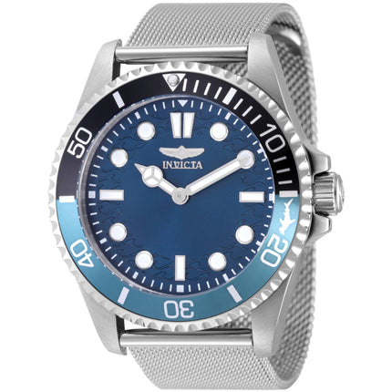 Invicta Men's Watch - Pro Diver Blue Dial Stainless Steel Mesh Bracelet | 49686 ,