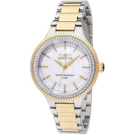 Invicta Women's Watch - Angel White Mother of Pearl Dial Two Tone Bracelet | 49755 ,