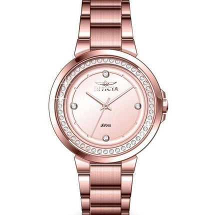 Invicta Women's Watch - Angel Rose Gold Dial Stainless Steel Bracelet Quartz | 50167 ,
