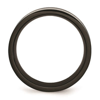 Titanium 9mm Black IP-plated w/Carbon Fiber Inlay Polished Band | TB316 ,