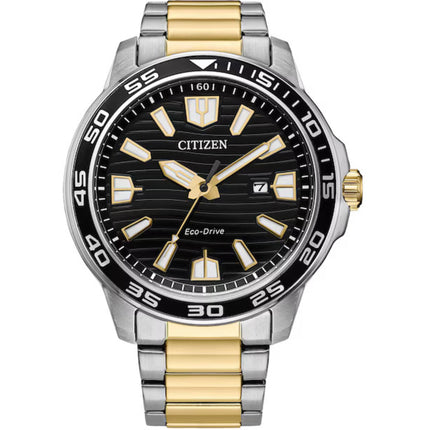 Citizen Men's Watch - Eco-Drive Black Dial Two Tone Stainless Steel | AW1706-52E ,