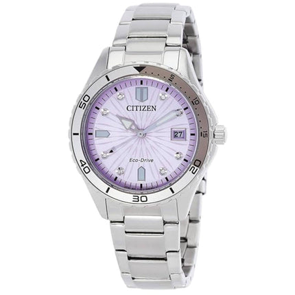 Citizen Women's Watch - Eco-Drive Light Pink Dial Silver Steel Bracelet | FE6170-88X ,