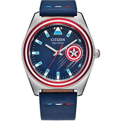 Citizen Men's Watch - Marvel Captain America Soars Eco-Drive Blue Strap | AW1796-09W ,