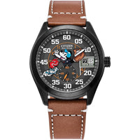 Citizen Men's Watch - Disney Mickey Baseball Eco-Drive Leather Strap | BV1089-05W ,