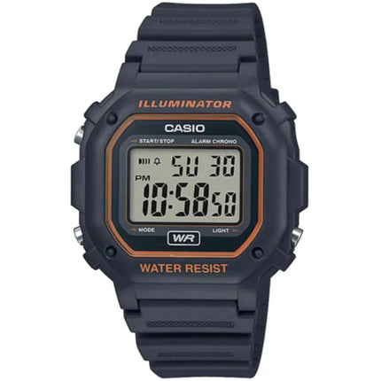 Casio Unisex Watch - Chronograph Digital Dial Dark Grey Resin Strap Alarm | F108WH-8A2 ,