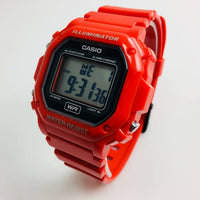 Casio Men's Watch - Quartz Chronograph Digital Dial Red Resin Strap Alarm | F108WHC-4A ,