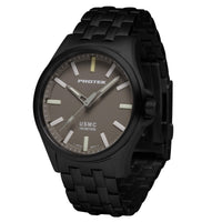 Protek Men's Watch - USMC Series Quartz Sand Dial Black Titanium Bracelet | 3106BR ,