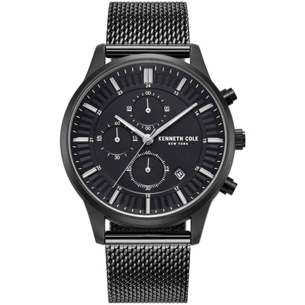 Kenneth Cole Men's Watch - Chrono Black Dial Stainless Steel Bracelet | KCWGK2185305 ,