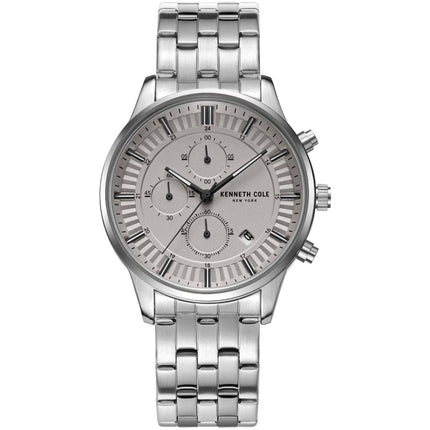 Kenneth Cole Men's Watch - Chrono Silver Dial Stainless Steel Bracelet | KCWGK2185306 ,