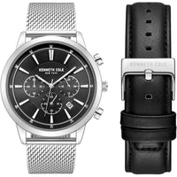 Kenneth Cole Men's Watch - Chronograph Black Dial Silver Steel Bracelet | KCWGK7007201 ,