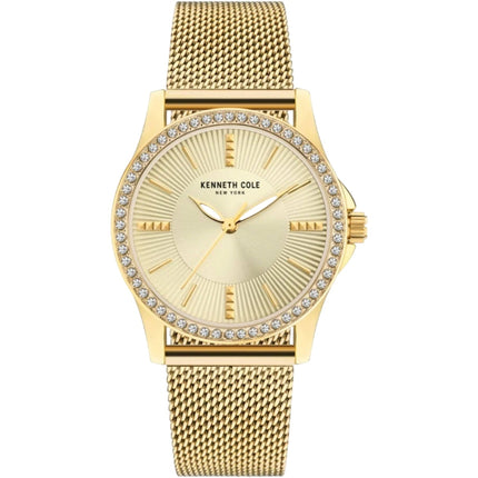 Kenneth Cole Women's Watch - Gold Tone Dial Stainless Steel Bracelet | KCWLG2176803 ,
