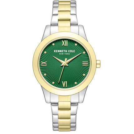 Kenneth Cole Women's Watch - Quartz Green Dial Two Tone Steel Bracelet | KCWLG7006202 ,