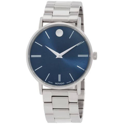Movado Men's Watch - Classic Museum Blue Dial Stainless Steel Bracelet | 0607985 ,