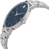 Movado Men's Watch - Classic Museum Blue Dial Stainless Steel Bracelet | 0607985 ,