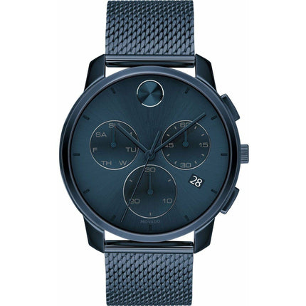 Movado Men's Watch - Bold Chronograph Quartz Blue Dial Mesh Bracelet | 3600633 ,