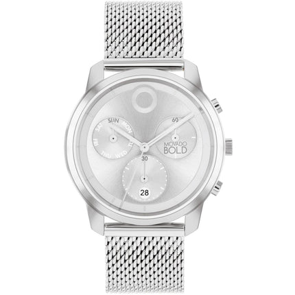 Movado Men's Watch - Trend Element Chronograph Silver Tone Mesh Bracelet | 3601024 ,