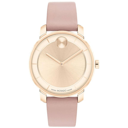 Movado Women's Watch - Bold Quartz Rose Gold Dial Pink Leather Strap | 3601078 ,