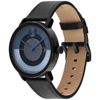 Movado Men's Watch - Bold Evolution 2.0 Blue Dial Black Leather Strap | 3601227 ,