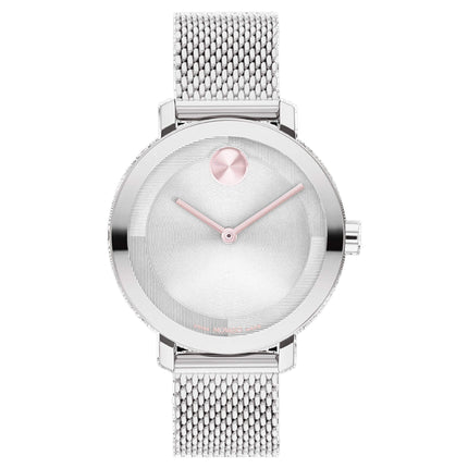 Movado Women's Watch - Bold Evolution 2.0 Silver Tone Dial Mesh Bracelet | 3601085 ,