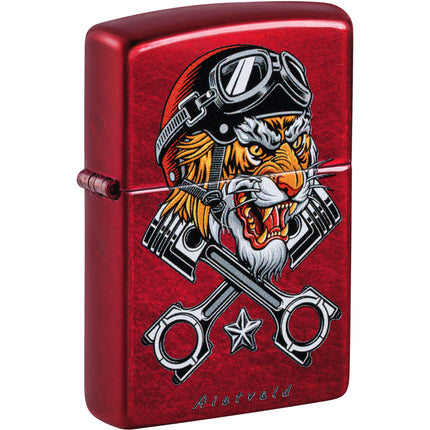 Zippo Windproof Lighter - Rietveld Candy Apple Red Finish Color Image Design | 46934 ,