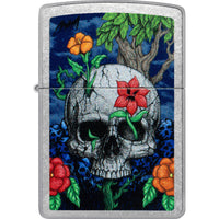 Zippo Windproof Lighter - Color Image Skull Design Street Chrome Finish Metal | 46939 ,